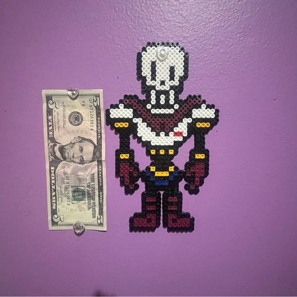 Undertale Sans and Papyrus, Perler bead sprites, wall art. Gift idea/Room decor. - Picture 2 of 3